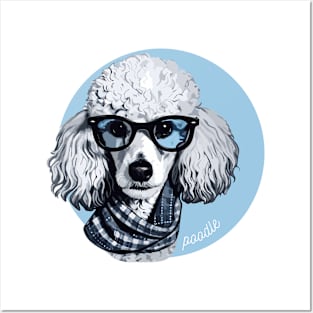 Standard Poodle Dog Breed Cursive Graphic Posters and Art